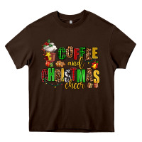 Chocolate Brown coffee and christmas cheer Heavy Core Tee - AdoDesignShop
