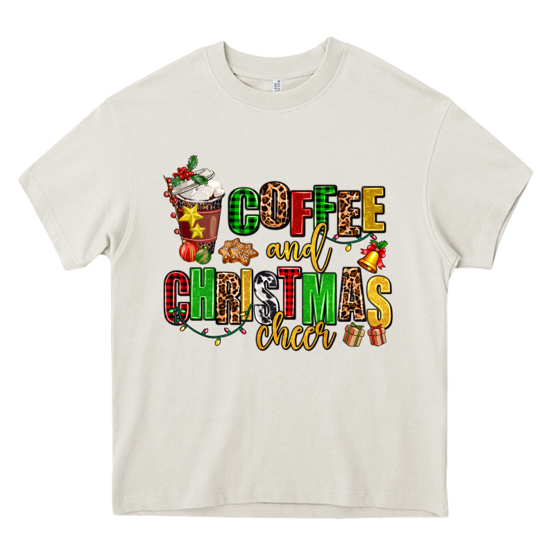 Coffee And Christmas Cheer Heavy Core Tee by AdoDesignShop | Teevron