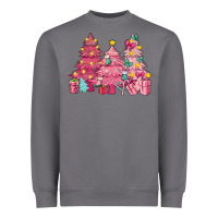 Pink Christmas Trees Heavyweight Sweatshirt | Teevron