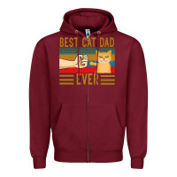 Burgundy Best Cat Dad Ever Zipper Hoodie - Bettercallsaul