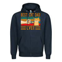 Navy Best Cat Dad Ever Zipper Hoodie - Bettercallsaul
