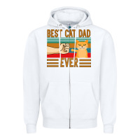 White Best Cat Dad Ever Zipper Hoodie - Bettercallsaul
