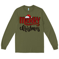 Army Green merry christmas Long Sleeve Tee - MaliasSmallBusiness