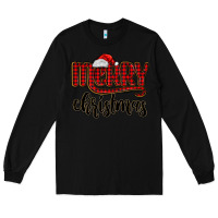 Black merry christmas Long Sleeve Tee - MaliasSmallBusiness