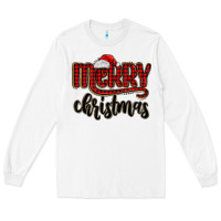 White merry christmas Long Sleeve Tee - MaliasSmallBusiness