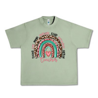 Oil Green teacher rainbow Urban Heavy Tee - MaliasSmallBusiness