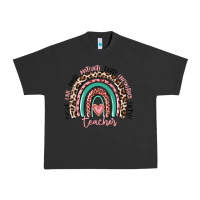 Pigment Black teacher rainbow Urban Heavy Tee - MaliasSmallBusiness