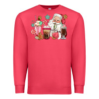 Cardinal pink santa christmas santa coffe cups Premium Sweatshirt - CowGirlArtShop