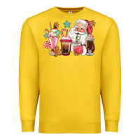 Lemon pink santa christmas santa coffe cups Premium Sweatshirt - CowGirlArtShop