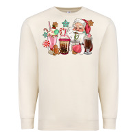 Sandshell pink santa christmas santa coffe cups Premium Sweatshirt - CowGirlArtShop