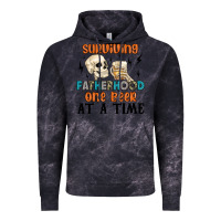 Cloud Black surviving fatherhood one beer at a time Vintage Hoodie - MaliasSmallBusiness