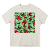 Cream christmas candy cane seamless pattern Heavy Core Tee - BundleAndBundleShop