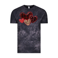 Cloud Black leopard hearts Vintage Tee - MaliasSmallBusiness