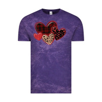 Cloud Purple leopard hearts Vintage Tee - MaliasSmallBusiness
