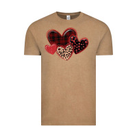Vintage Coffee leopard hearts Vintage Tee - MaliasSmallBusiness
