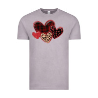 Vintage Zinc leopard hearts Vintage Tee - MaliasSmallBusiness