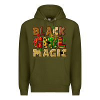 Army Green black girl magic juneteenth Premium Hoodie - CowGirlArtShop