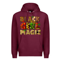 Burgundy black girl magic juneteenth Premium Hoodie - CowGirlArtShop