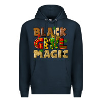 Navy black girl magic juneteenth Premium Hoodie - CowGirlArtShop