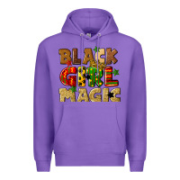 Purple black girl magic juneteenth Premium Hoodie - CowGirlArtShop