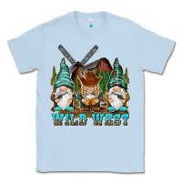Dusty Blue wild west gnomies Classic Tee - NancyCooperArtShop