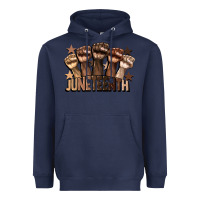 Navy melanin juneteenth Heavyweight Hoodie - CowGirlArtShop