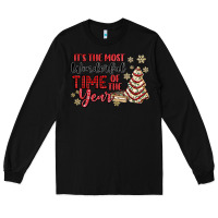 Black its the most wonderful time of the year Long Sleeve Tee - MaliasSmallBusiness