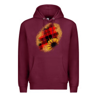 Burgundy sunflower Christmas patch Premium Hoodie - JahusDesignShop