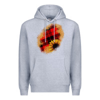 Heather Grey sunflower Christmas patch Premium Hoodie - JahusDesignShop