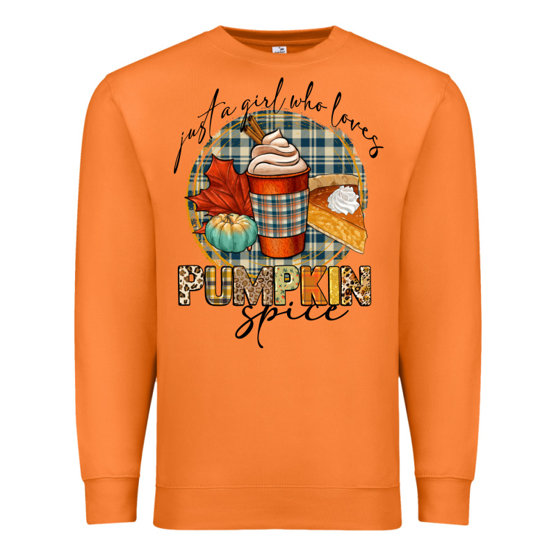 Just A Girl Who Loves Pumpkin Spice Premium Sweatshirt by CowGirlArtShop | Teevron