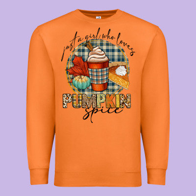 Just A Girl Who Loves Pumpkin Spice Premium Sweatshirt Designed By Cowgirlartshop
