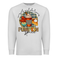 Dove Grey just a girl who loves pumpkin spice Premium Sweatshirt - CowGirlArtShop