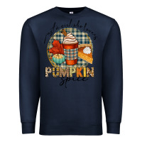 Navy just a girl who loves pumpkin spice Premium Sweatshirt - CowGirlArtShop