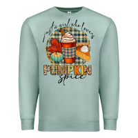 Seafoam just a girl who loves pumpkin spice Premium Sweatshirt - CowGirlArtShop