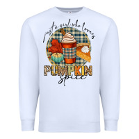 White just a girl who loves pumpkin spice Premium Sweatshirt - CowGirlArtShop
