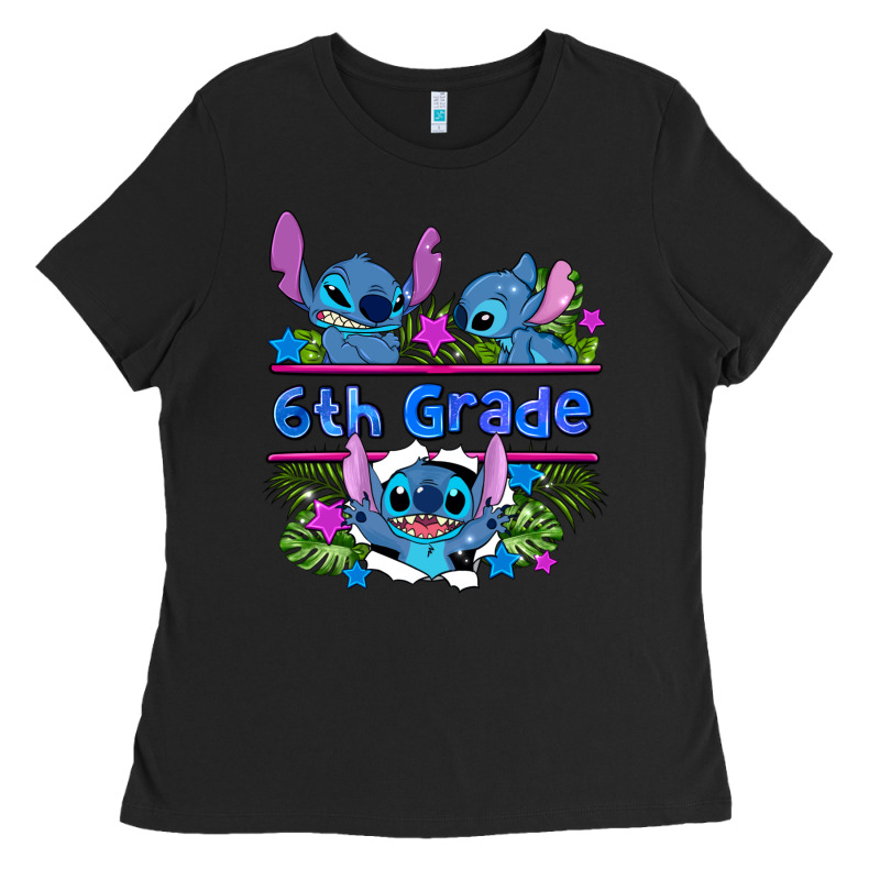 Preview Flower Stitch 6 Th Grade Ladies Tee by AdoDesignShop | Teevron