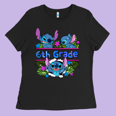 Preview Flower Stitch 6 Th Grade Ladies Tee Designed By Adodesignshop