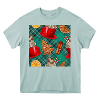 Arona christmas hot chocolate and cookie seamless pattern Heavy Core Tee - BundleAndBundleShop