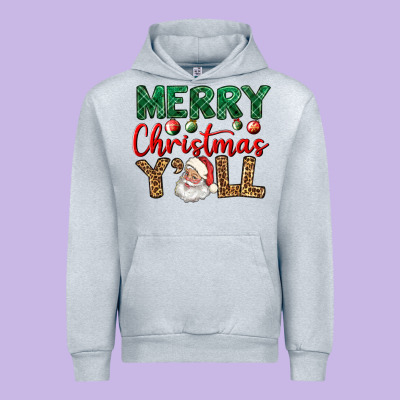 Merry Christmas Y'all Urban Hoodie Designed By Bundleandbundleshop