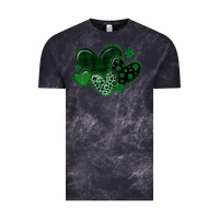 Cloud Black leopard hearts st patricks day Vintage Tee - MaliasSmallBusiness