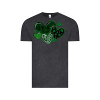 Vintage Black leopard hearts st patricks day Vintage Tee - MaliasSmallBusiness