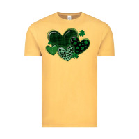 Vintage Mustard leopard hearts st patricks day Vintage Tee - MaliasSmallBusiness