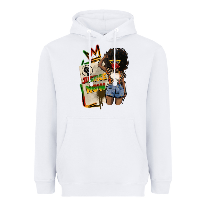 Juneteenth Justice Now Heavyweight Hoodie by CowGirlArtShop | Teevron