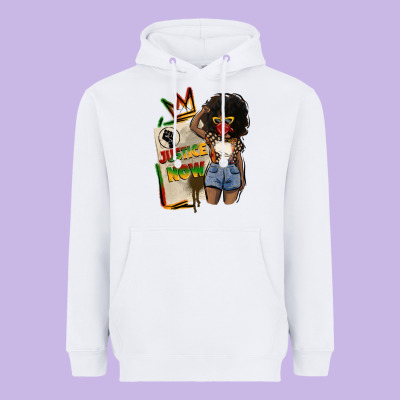 Juneteenth Justice Now Heavyweight Hoodie Designed By Cowgirlartshop