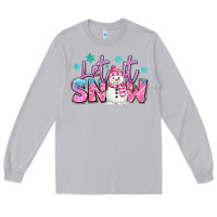 Moon Dust let it snow pink christmas snowman Long Sleeve Tee - MaliasSmallBusiness
