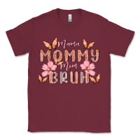 Burgundy mama mommy mom bruh Classic Tee - MaliasSmallBusiness