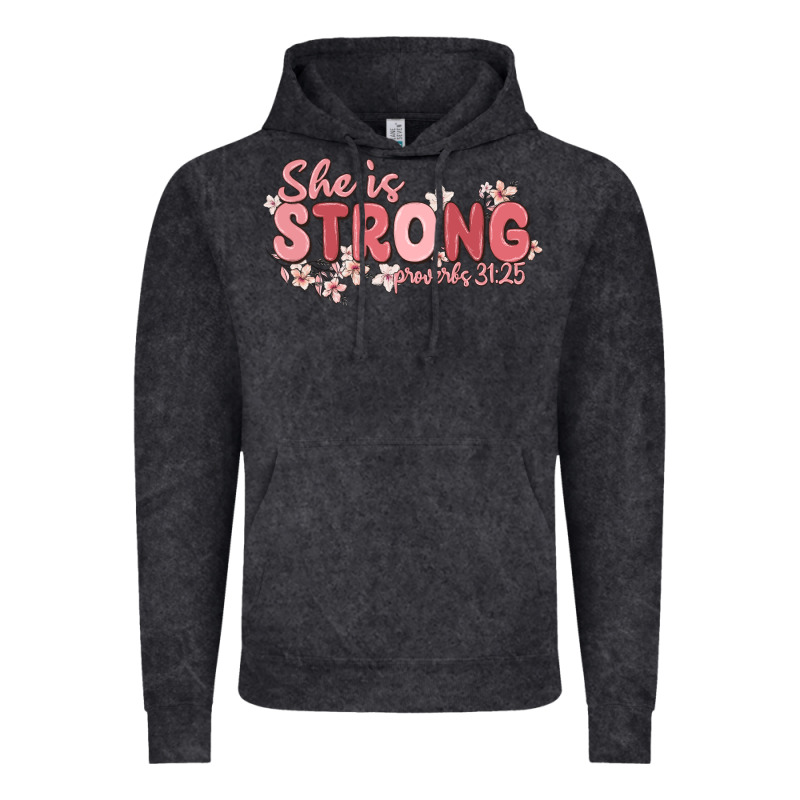 She Is Strong Proverbs 31 25 Vintage Hoodie by MaliasSmallBusiness | Teevron