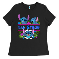 Black preview flower stitch 5th grade Ladies Tee - AdoDesignShop