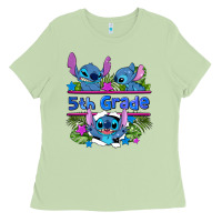 Matcha preview flower stitch 5th grade Ladies Tee - AdoDesignShop