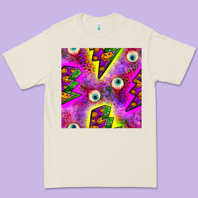 Halloween Thunders Seamless Pattern Premium Tee Designed By Bundleandbundleshop